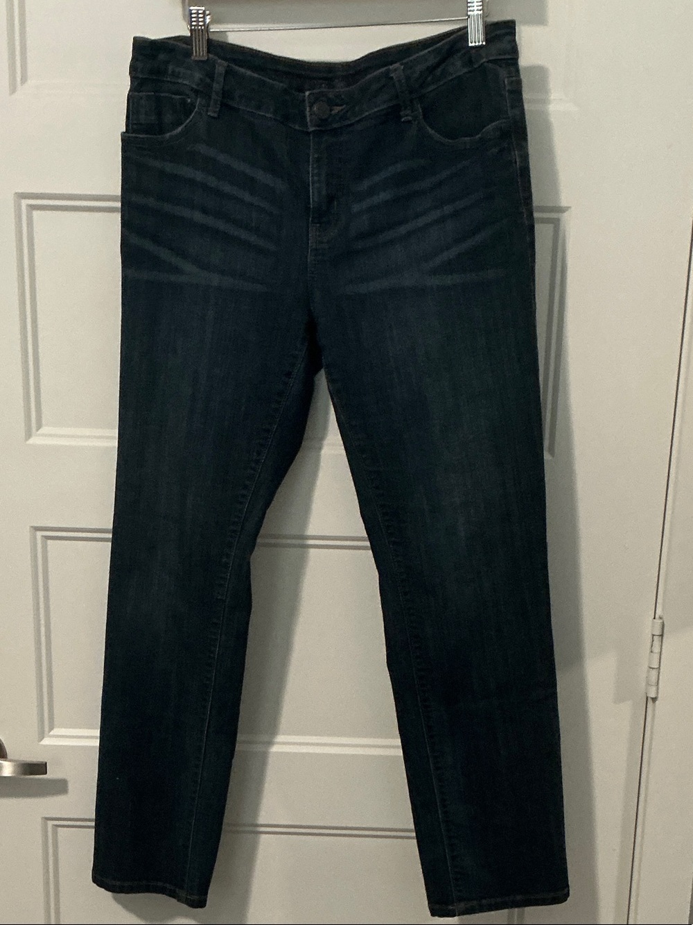 Vera Wang Dark Blue Straight-Leg Jeans